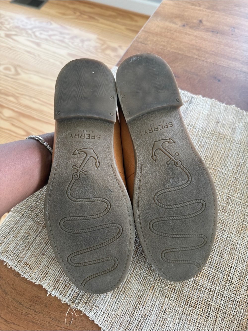 Sperry Women’s Cognac Leather Penny Loafers - Picture 4 of 6